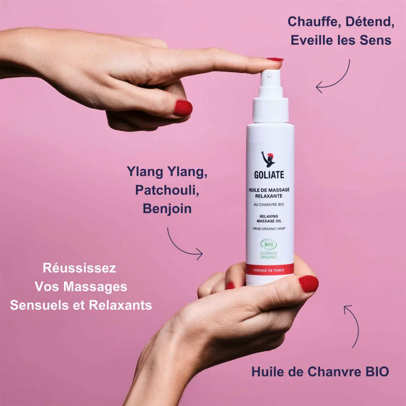 Huile de massage relaxante au Chanvre Bio Huile de massage relaxante au Chanvre Bio